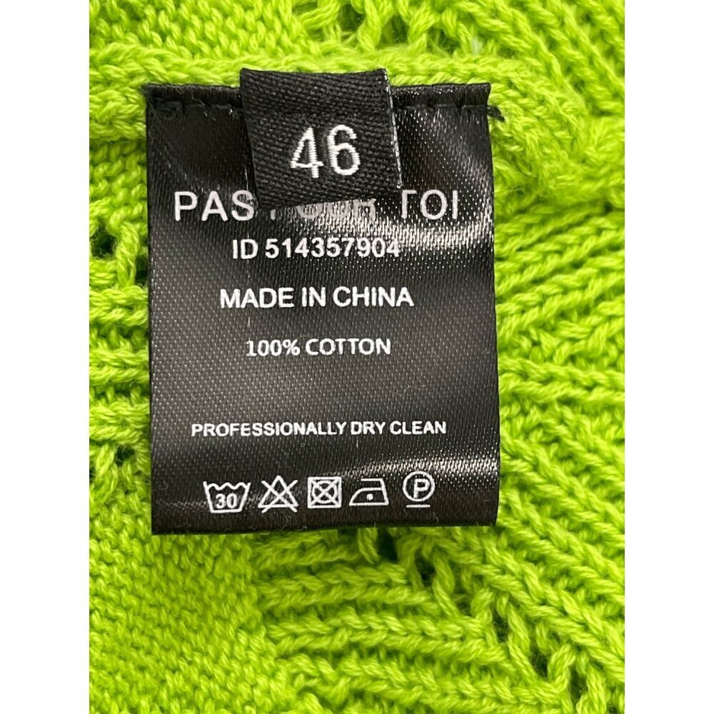 Dodo Bar Or Simmons Green Crochet Pointelle Knit Maxi Dress Sz 46 US10 Large NEW - Picture 12 of 13